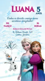 Convite Digital Frozen