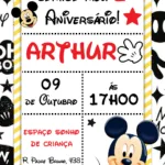 Convite Digital Mickey Mouse