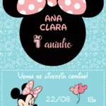 Convite Digital Minnie Rosa