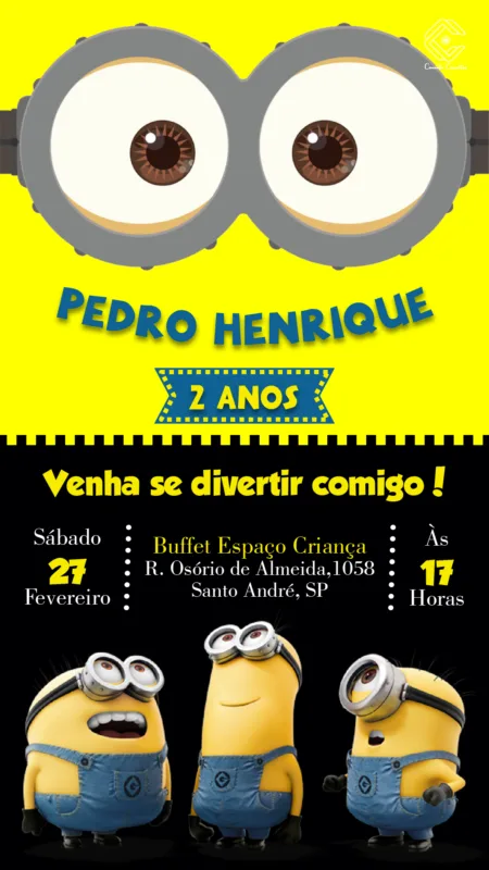 Convite Digital Minions