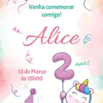 Convite Digital Unicórnio