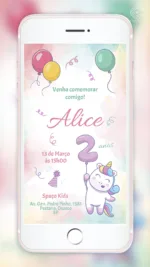 Convite Digital Unicórnio