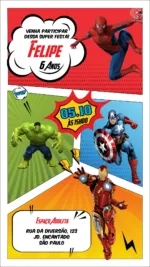 Convite Digital Vingadores