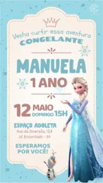 Convite Digital Frozen Elza