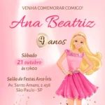 Convite Digital Barbie