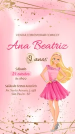 Convite Digital Barbie