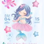 Convite Digital Sereia Bailarina