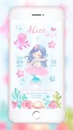 Convite Digital Sereia Bailarina