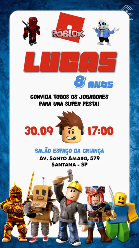Convite Digital Roblox