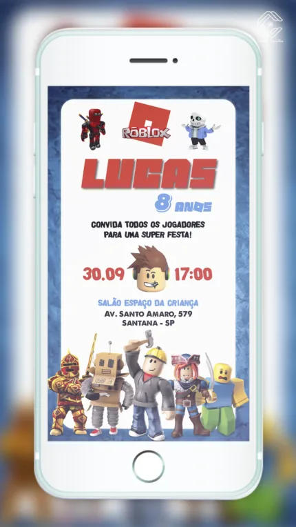 Convite Digital Roblox