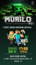 Convite Digital Minecraft