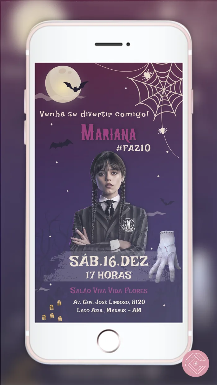 Convite Digital Wandinha