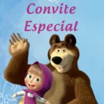 Convite Animado Masha e o Urso