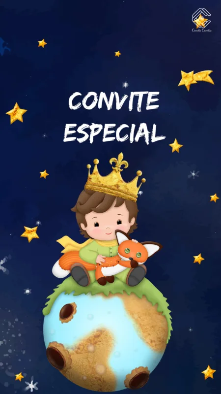 Convite Animado o Pequeno Príncipe