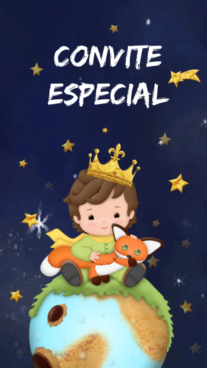 Convite Animado o Pequeno Príncipe