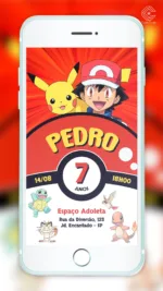 Convite Digital Pokemon