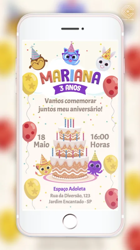 Convite Digital Bolofofos