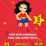 Convite Digital Mulher Maravilha