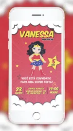 Convite Digital Mulher Maravilha