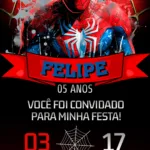 Convite Digital Homem Aranha