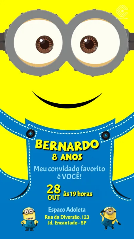 Convite Digital Minions