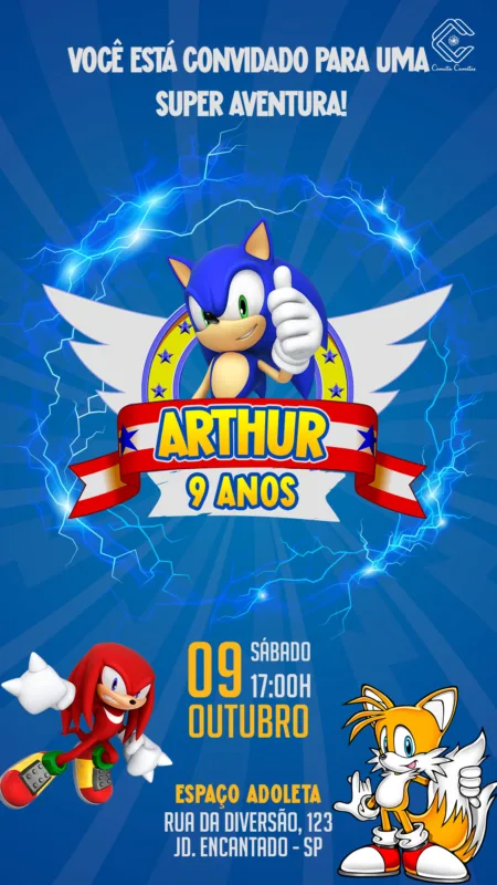 Convite Digital Sonic