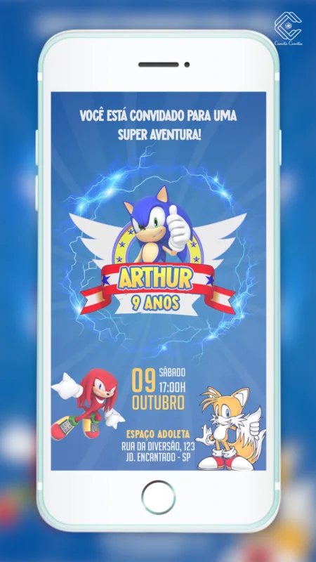 Convite Digital Sonic