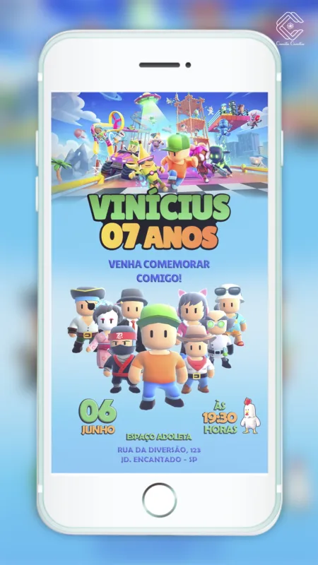 Convite Digital Stumble Guys