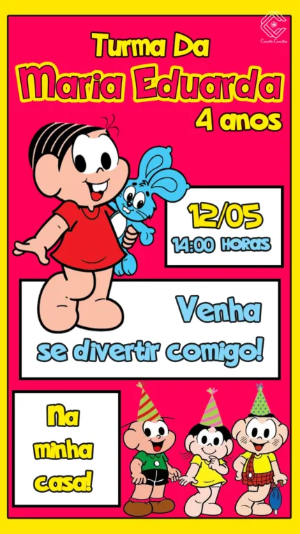 Convite Digital Turma da Mônica