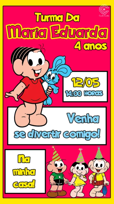 Convite Digital Turma da Mônica