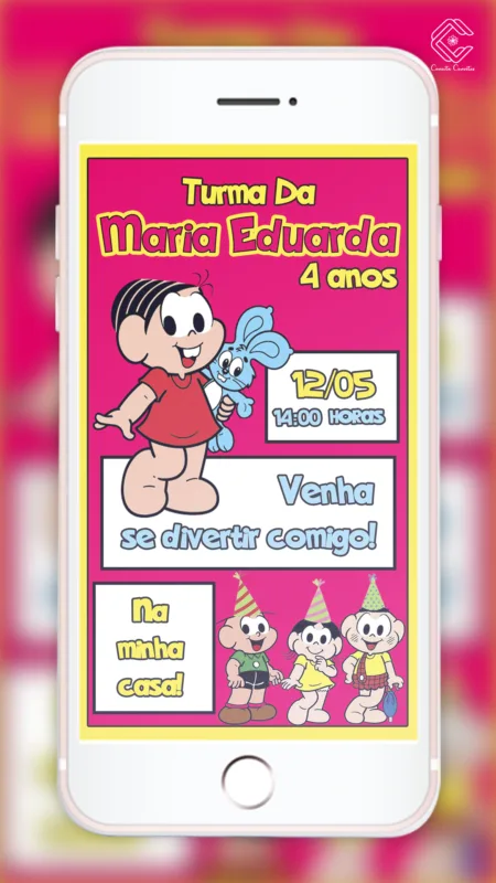 Convite Digital Turma da Mônica