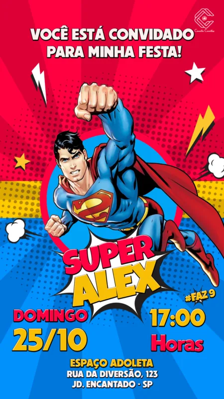 Convite Digital Superman