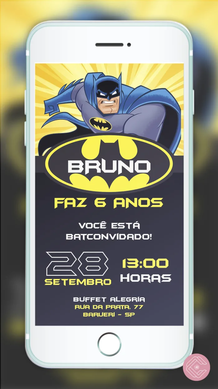 Convite Digital Batman