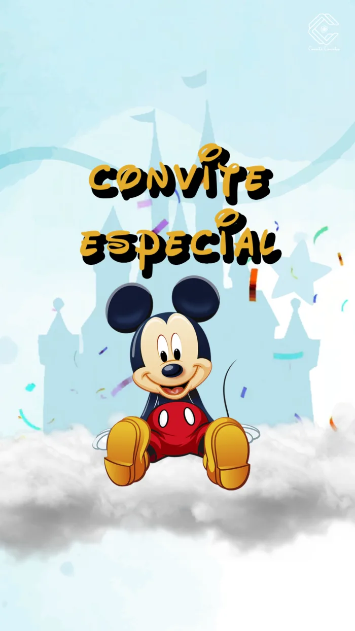 Convite Animado Mickey Mouse