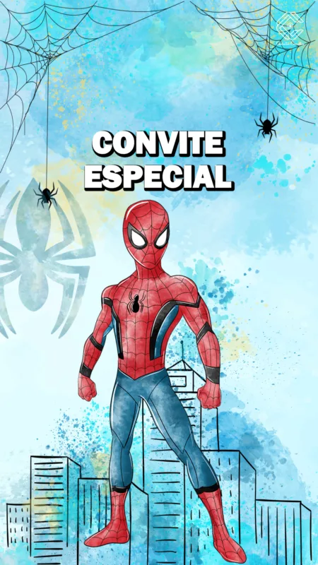 Convite Animado Homem Aranha