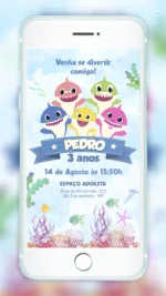 Convite Digital Baby Shark