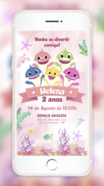 Convite Digital Baby Shark