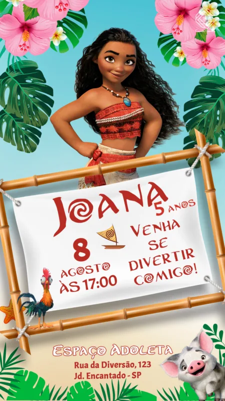 Convite Digital Moana
