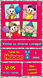 Convite Digital Turma da Mônica