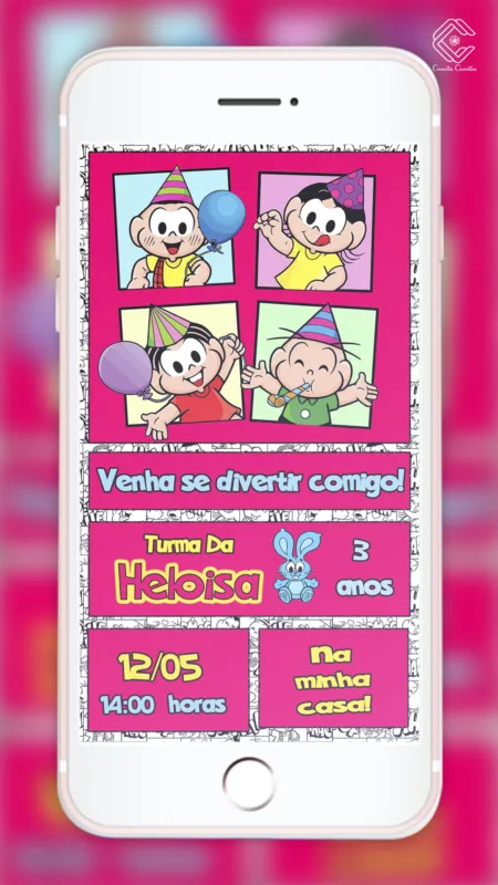Convite Digital Turma da Mônica