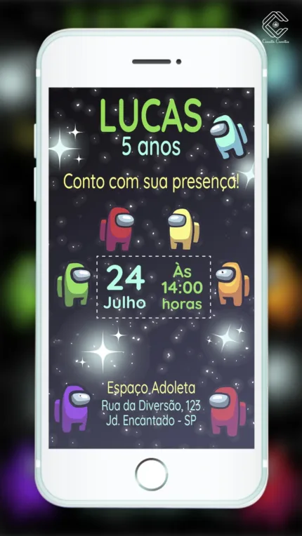 Convite Digital Among Us