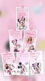 Convite Animado Minnie Confeiteira