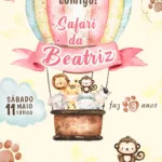 Convite Interativo Safari Menina