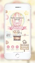 Convite Interativo Safari Menina