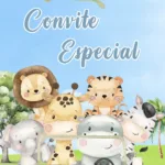 Convite Animado Safari Menino