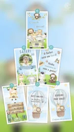 Convite Animado Safari Menino