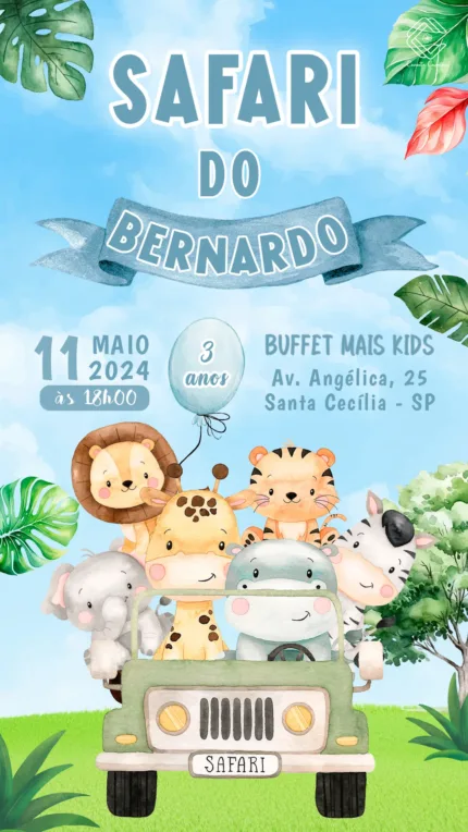 Convite Digital Safari