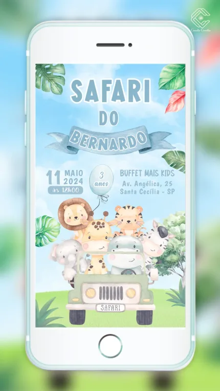 Convite Digital Safari