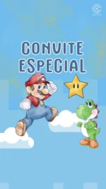 Convite Animado Super Mario