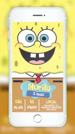 Convite Digital Bob Esponja